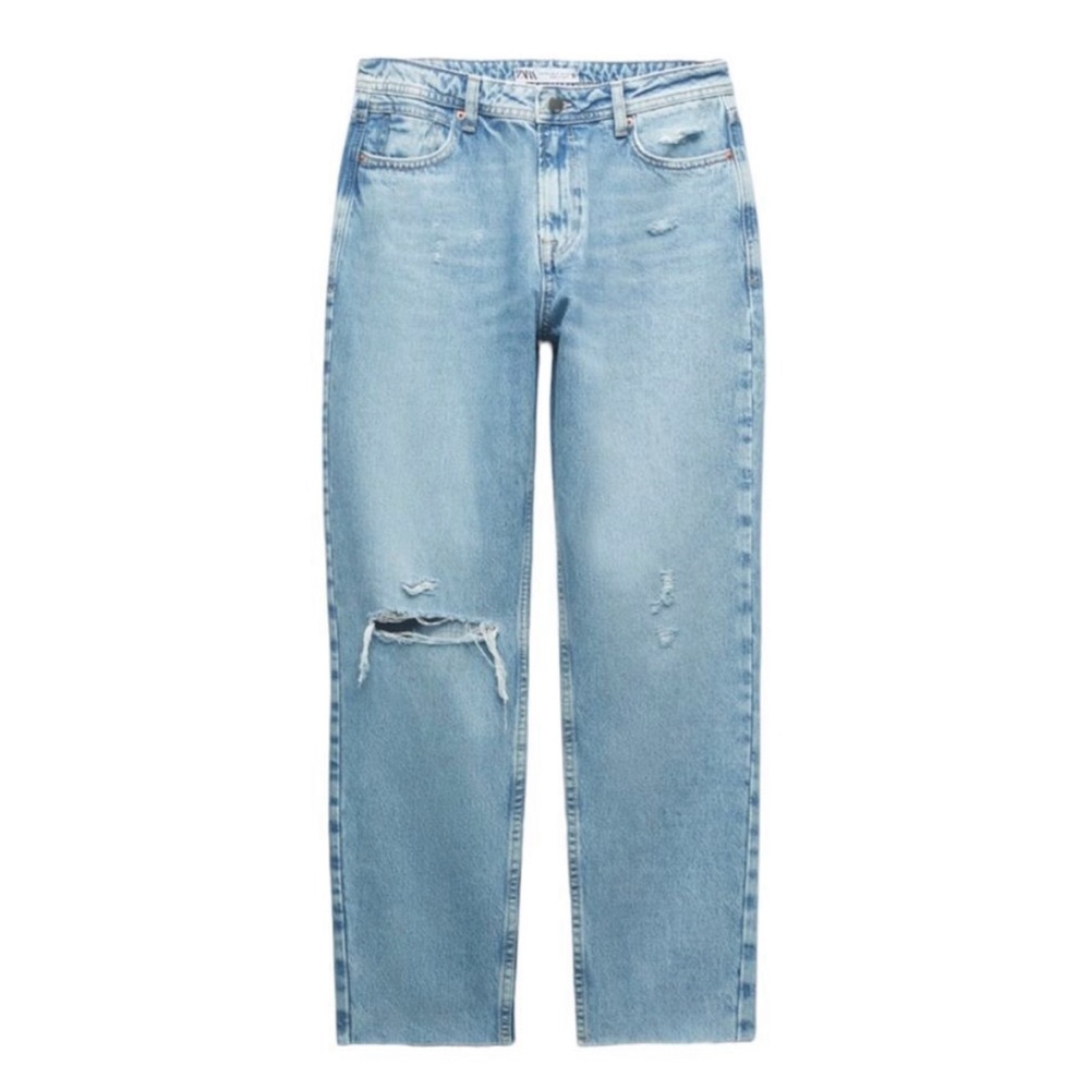 Zara Z1975 Mid-Rise Straight Leg Jeans